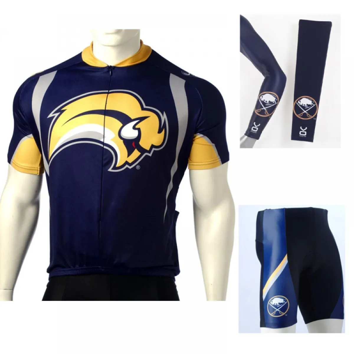 NHL Buffalo Sabres Cycling Jerseys Bib Shorts Arm Warmers