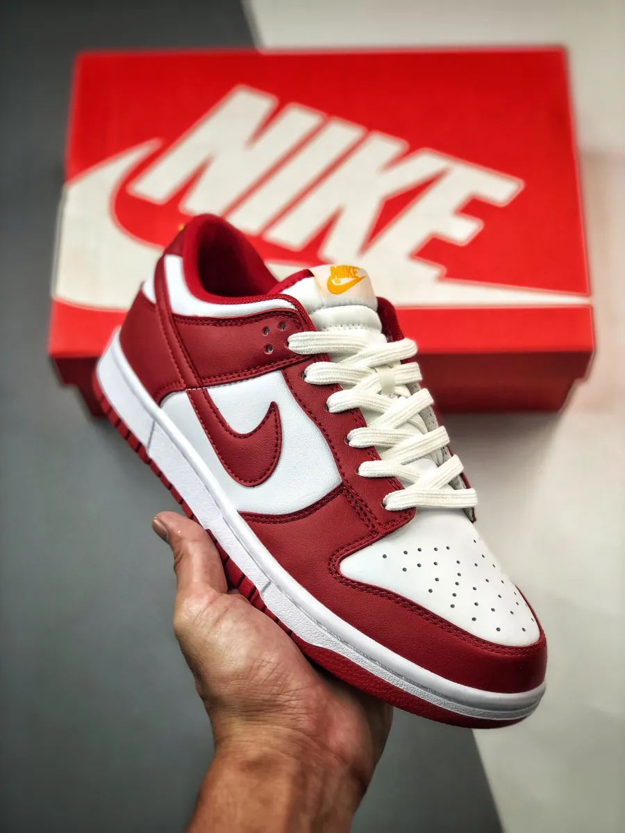 Nike Dunk Low 'Cardinal' Gym Red/White DD1391-602 Nike Dunk Low Gym Red/university Gold