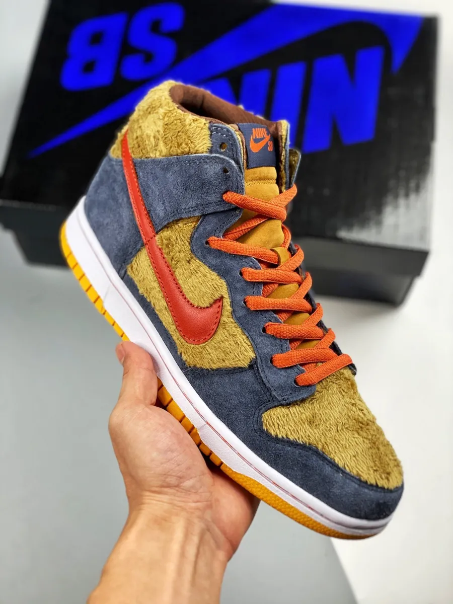 Nike Dunk SB High 'Papa Bear' Light Umber/Hot House 313171-781 / nike sb papa bears