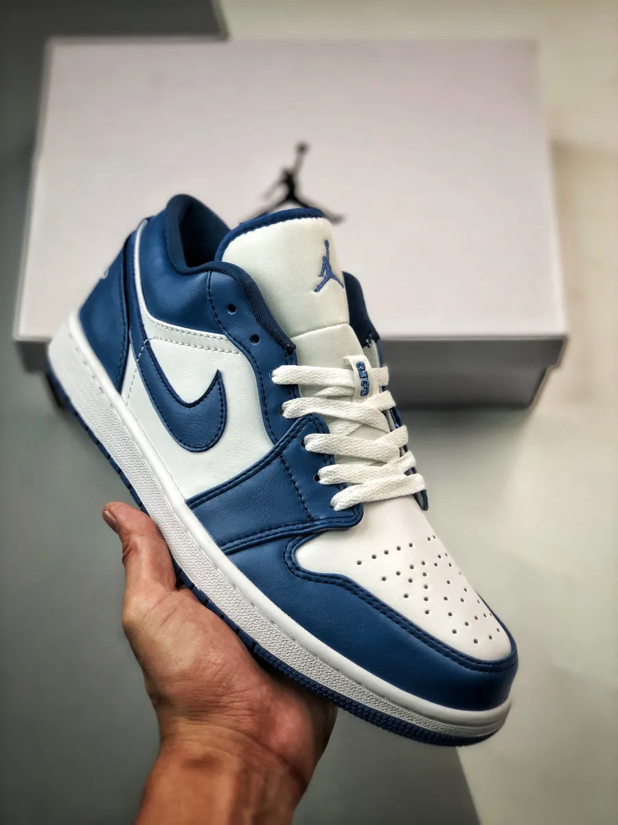 Air Jordan 1 Low White/Dark Marina Blue DC0774-114 / jordan 1 low dark marina blue