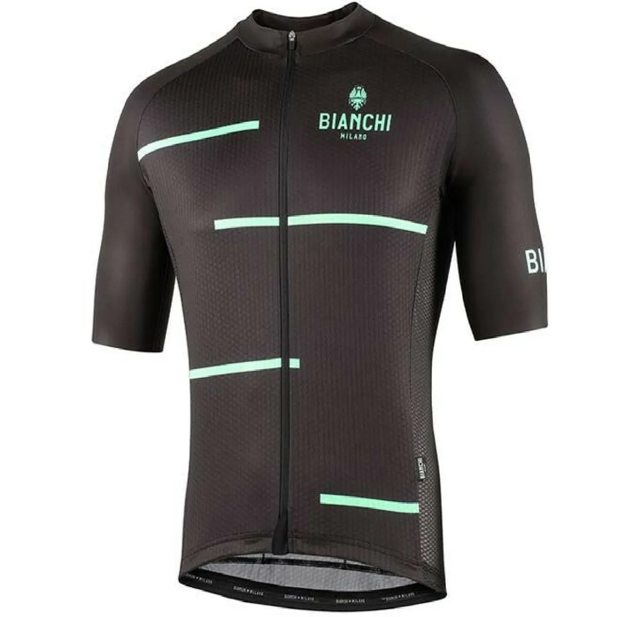 Nalini 2021 Bianchi Milano Disueri Short Sleeve Cycling Jersey Black