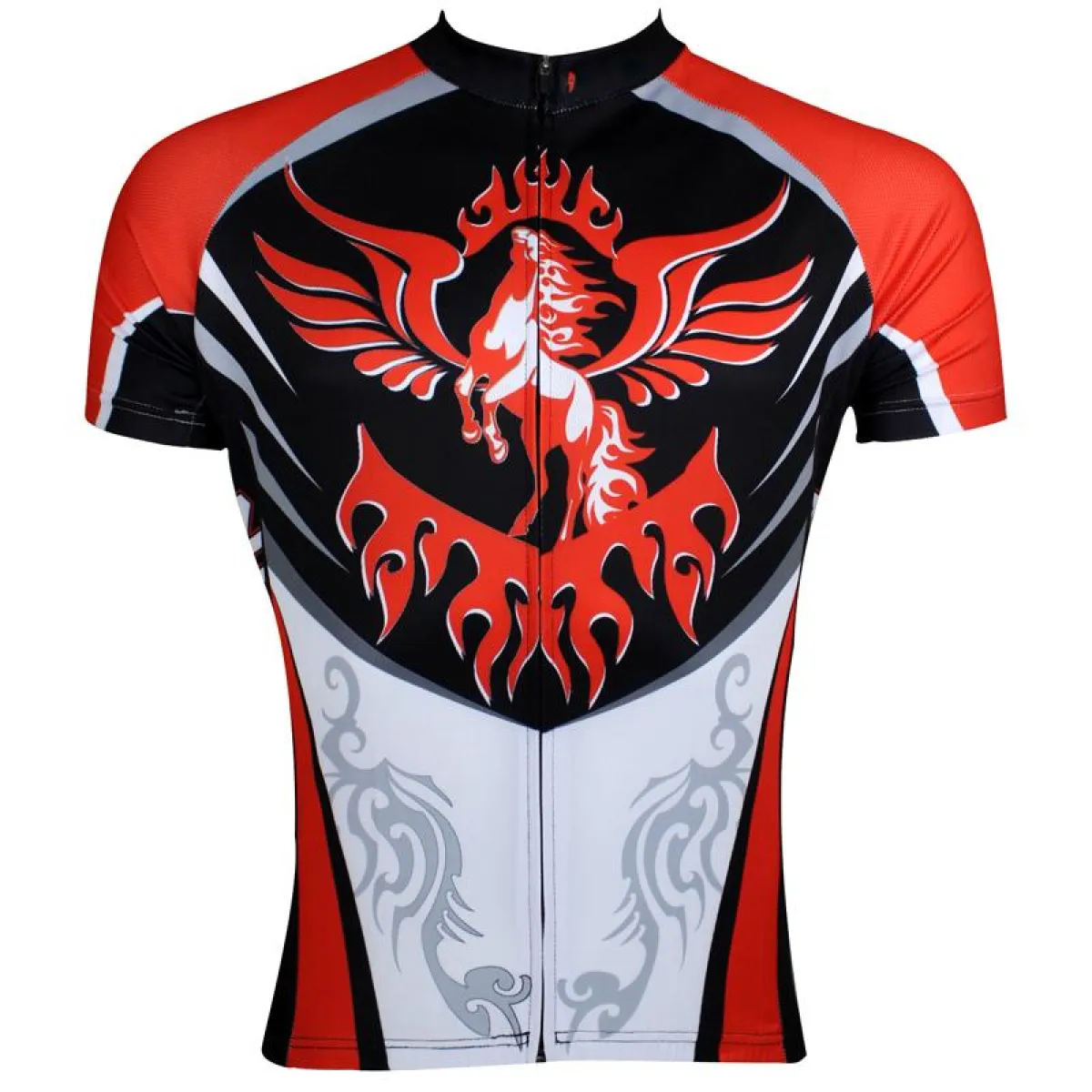 The Horse with the Flying Wing Man's Short-sleeve Cycling Jersey Summer NO.110