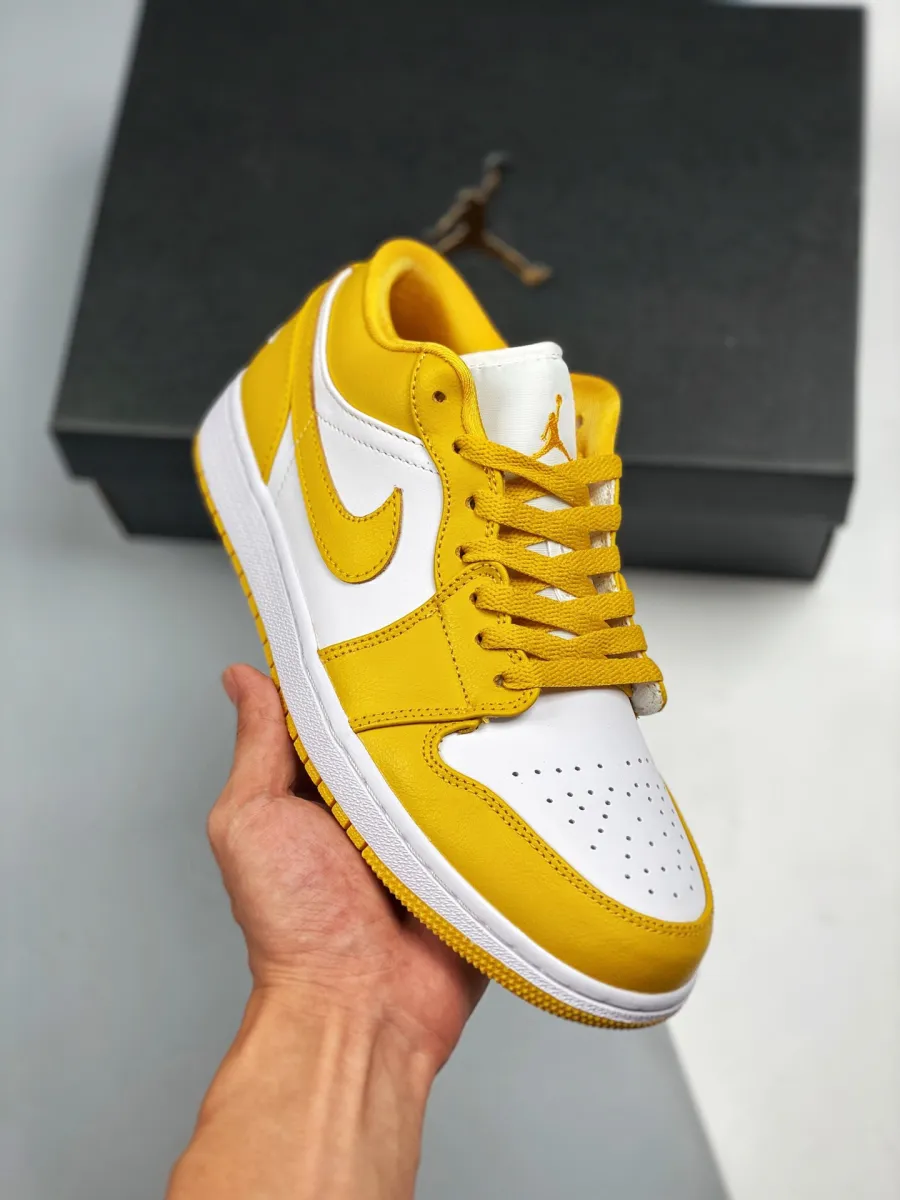 Air Jordan 1 Low Pollen 553558-171 / jordan 1 low yellow and white