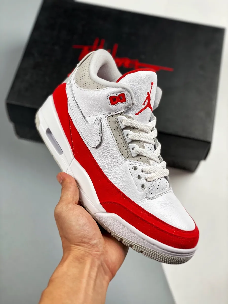 Air Jordan 3 Retro Tinker Air Max 1 – White/University Red-Neutral Grey AJ3 / jordan 3 tinker red