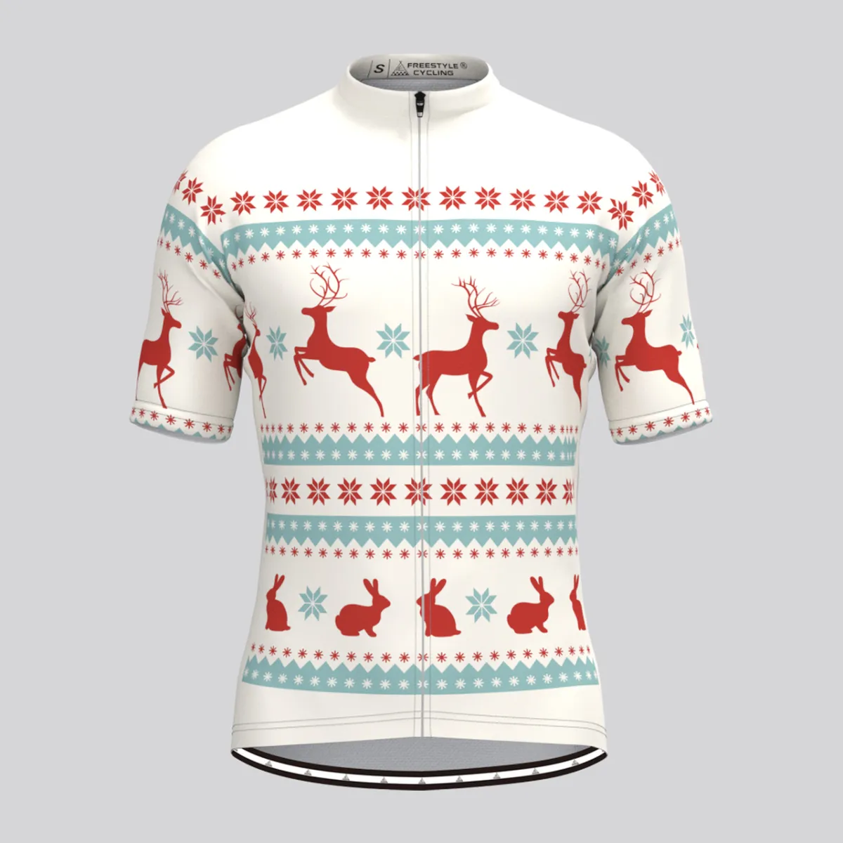 Classic Ugly Christmas sweater Men's Cycling Jersey - Beige