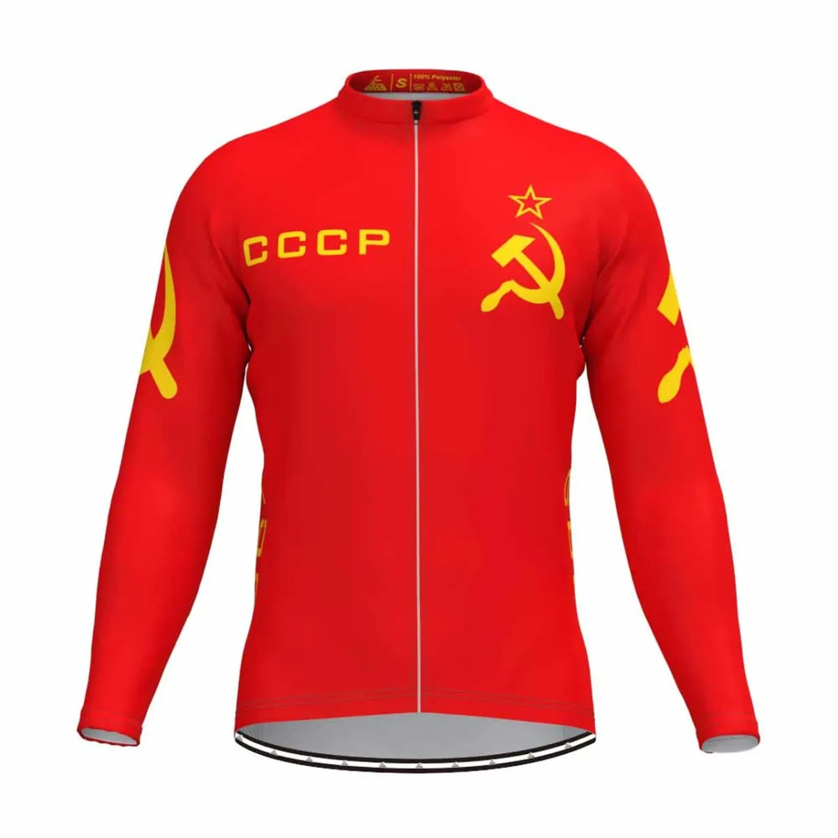 Cccp Retro Men's Long Sleeve Cycling Jersey Brand New