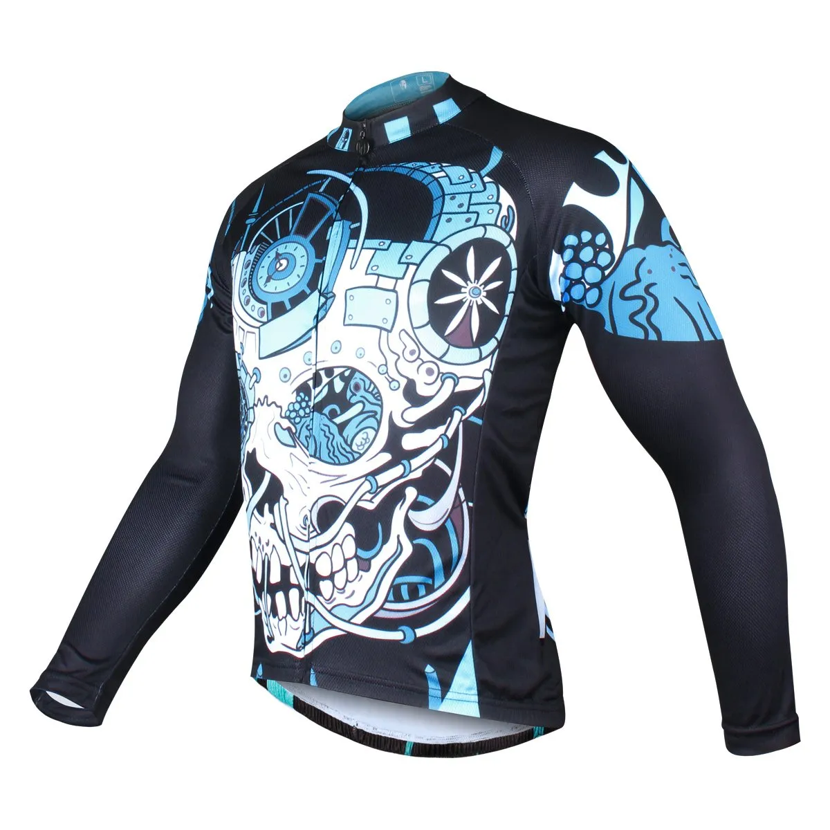 Men's Cycling Long-sleeved Jersey Cycling Clothing Hidden Zipper Fashion Design Leisure Sports Clothing Outdoor Cycling Suit(velvet) 738