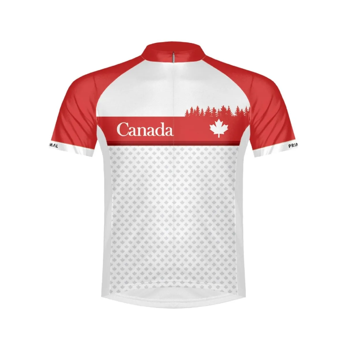 Primal Wear Canada, Eh? Men's Sport Cut Full Zip Short Sleeve Cycling Jersey CNEHJ20M-M
