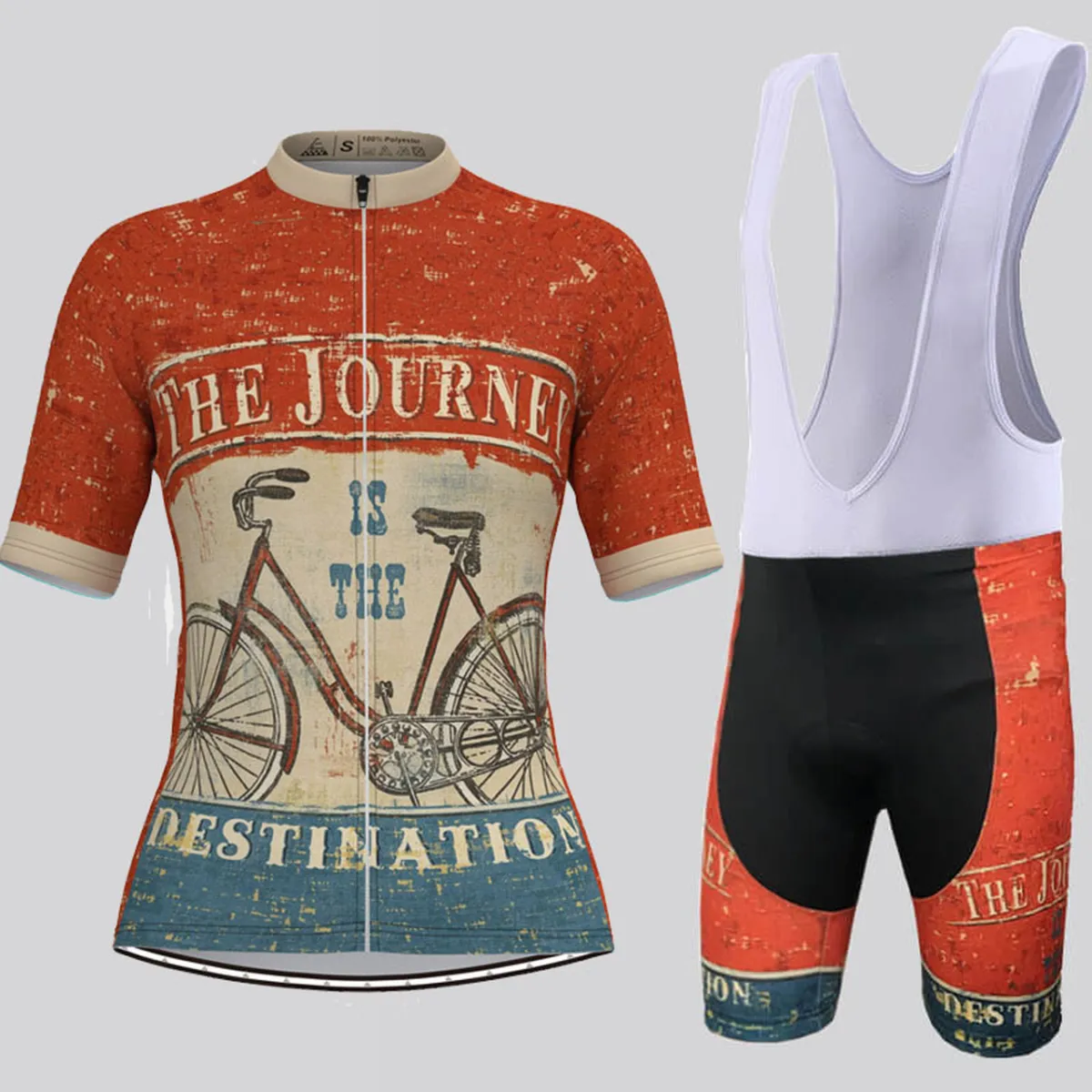 The Journey is The Destination Women's Cycling Kit Red