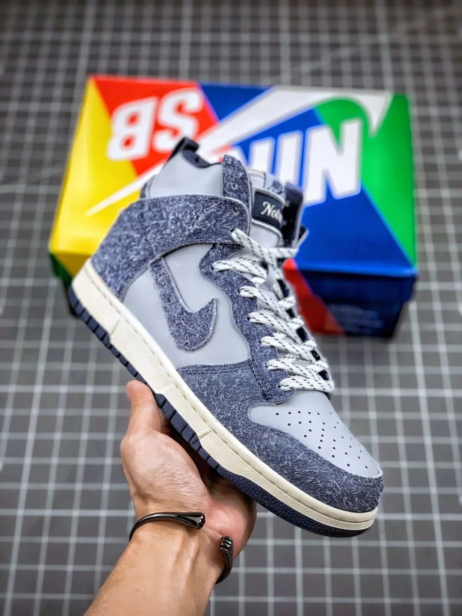 Notre x Nike Dunk High Pearl White/Blue Void-Grand Purple #nike dunk high blue void