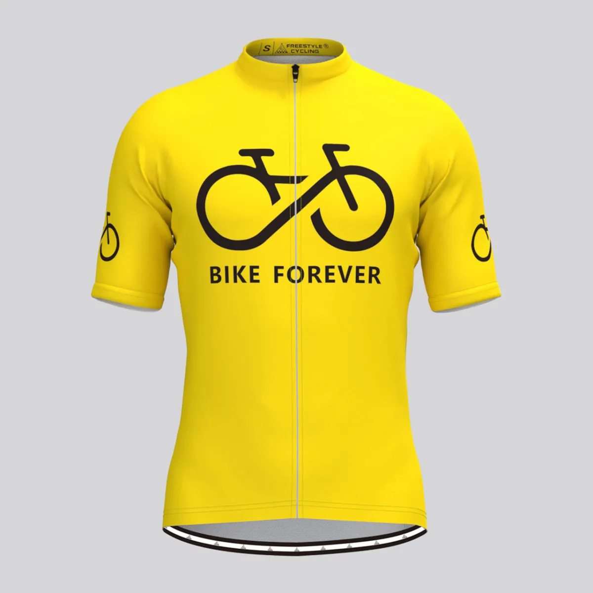Bike Forever Men's Cycling Jersey-Yellow Online