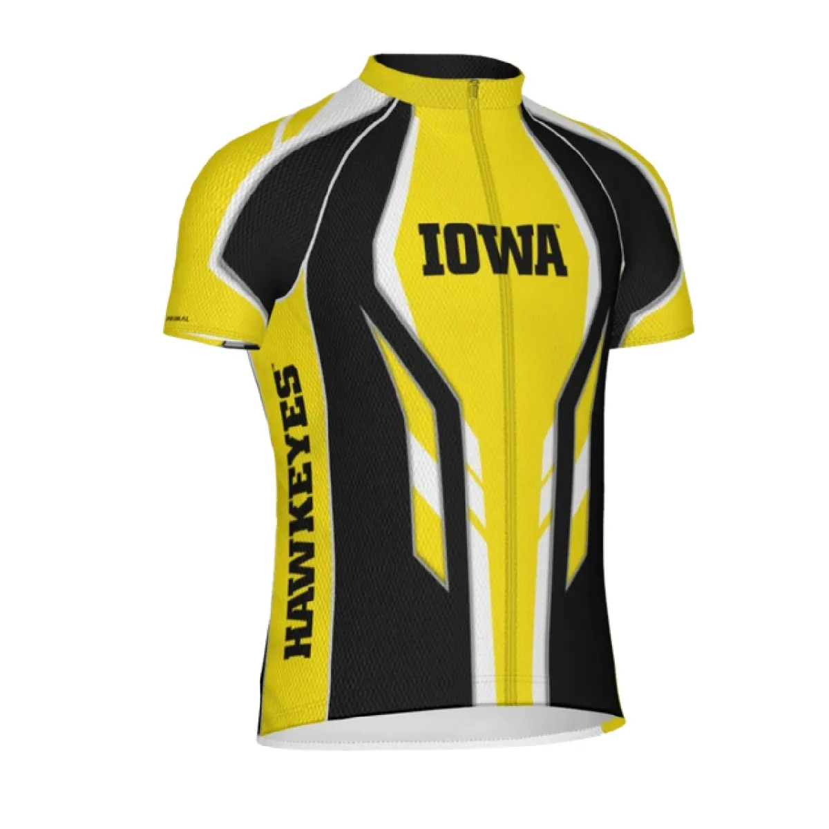 University of Iowa Hawkeyes Full zip Men's Short Sleeve Cycling Jersey by Primal HAWJ20M-MD