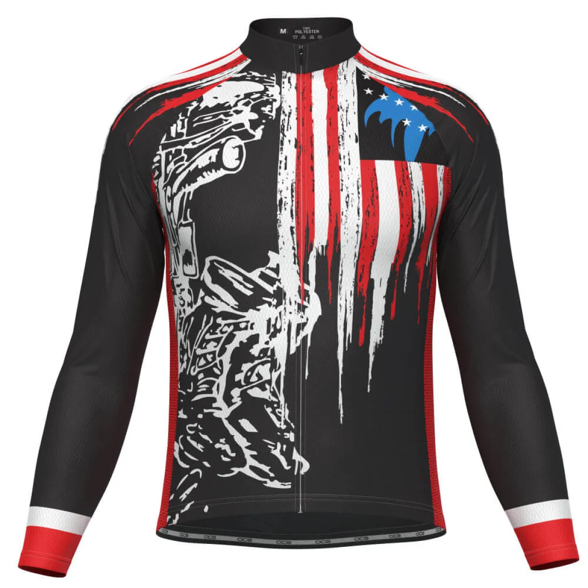 Men's Honor The Fallen Long Sleeve Cycling Jersey Brand New