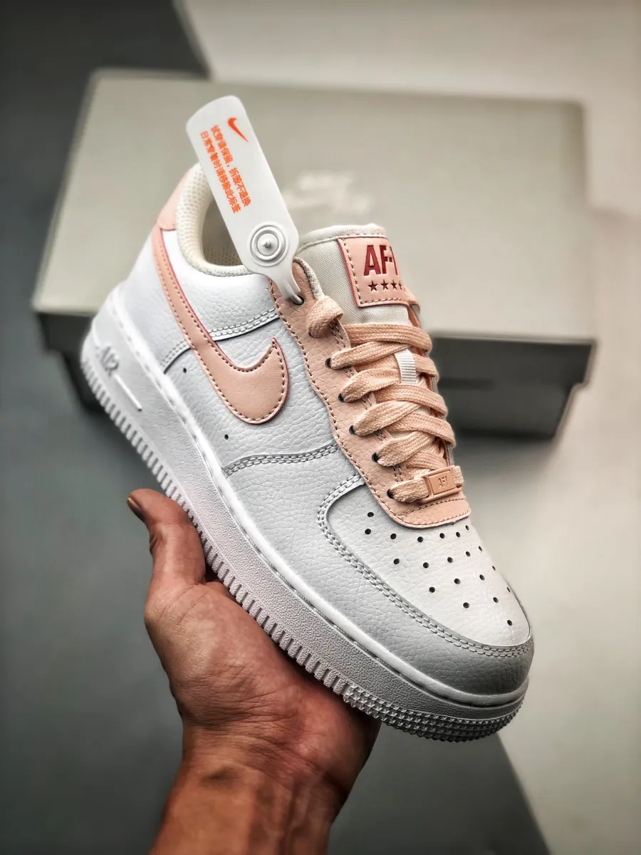 Nike Air Force 1 Low White/Pale Coral-University Red 315115-167 / white and pale coral air force 1