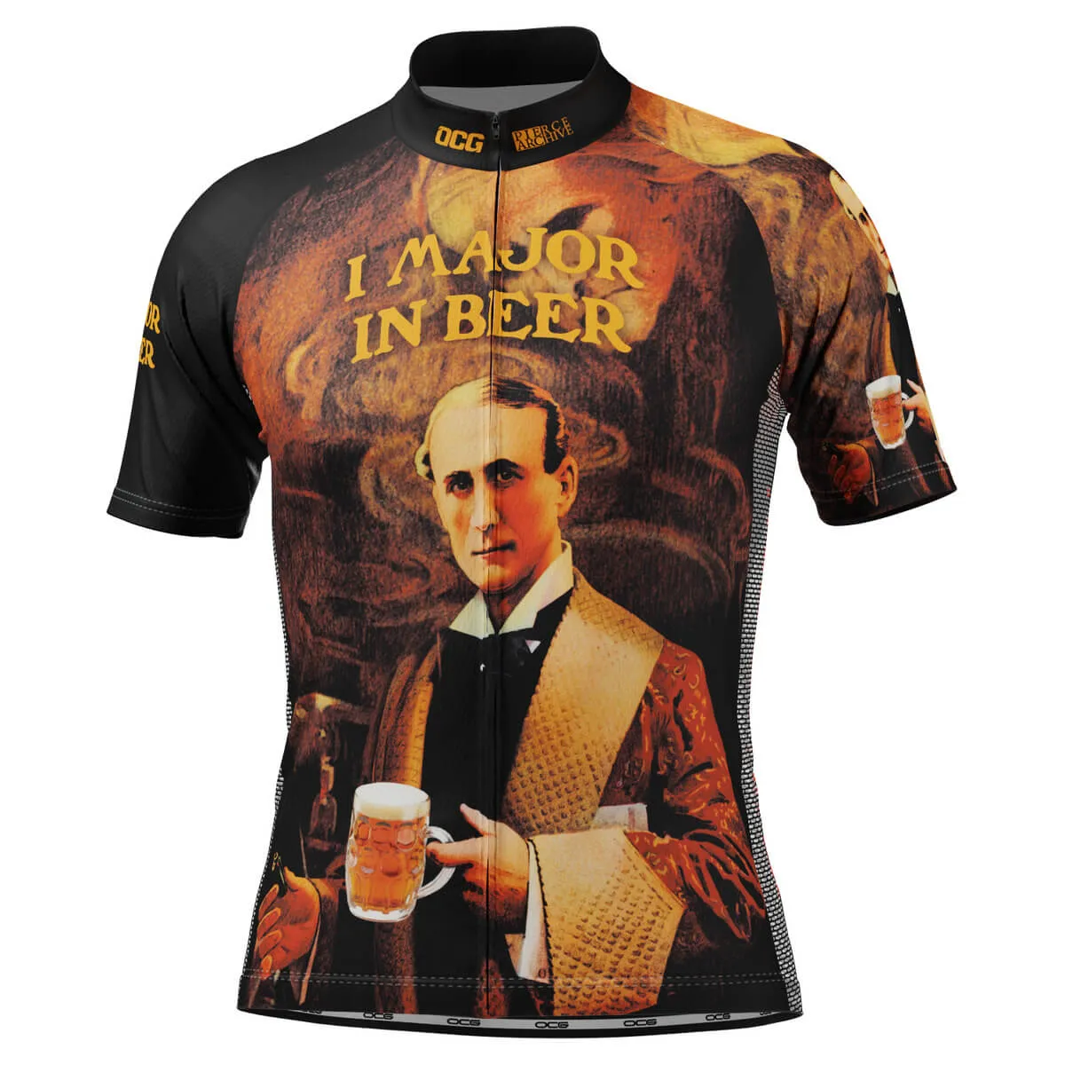 Men's Major In Beer Short Sleeve Cycling Jersey Outlet