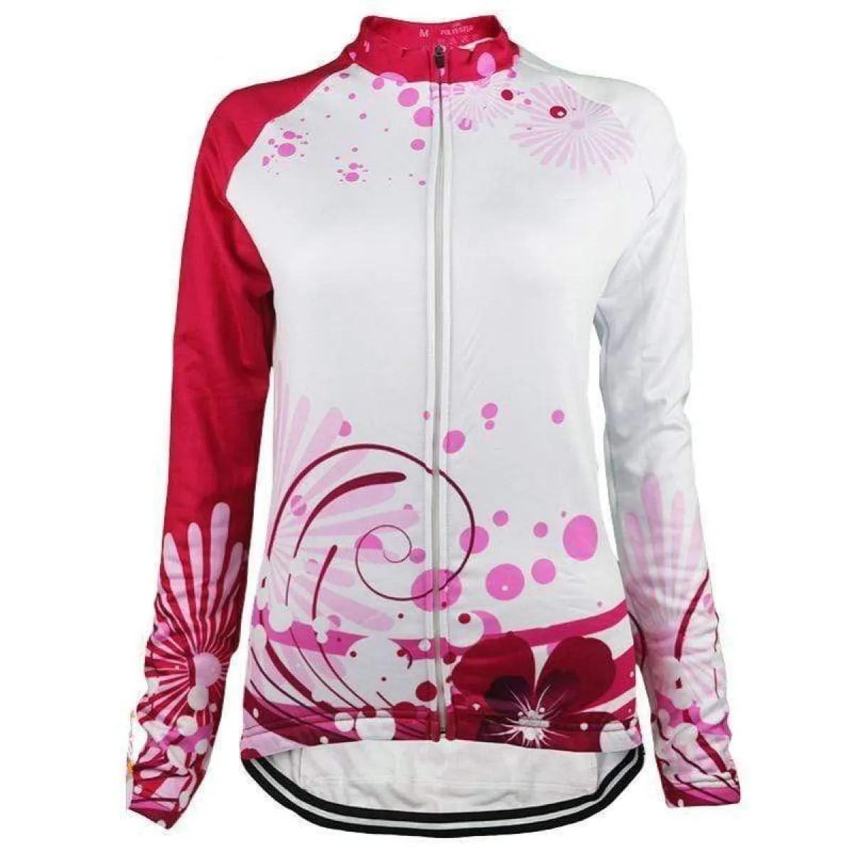 Women's Pink Swirl Long Sleeve Cycling Jersey Online