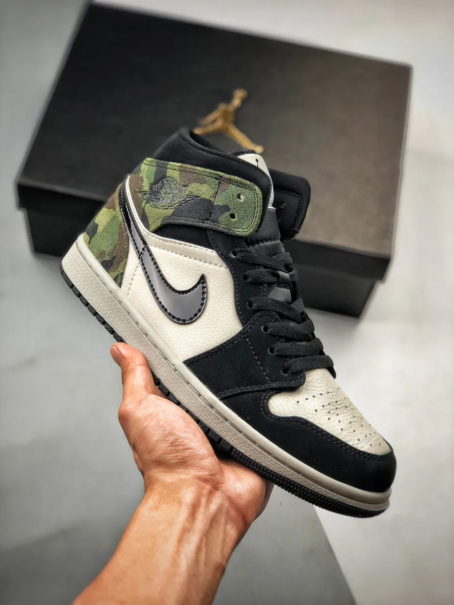 Air Jordan 1 Mid 'Camo' CW5490-001 Camouflage Jordans 1
