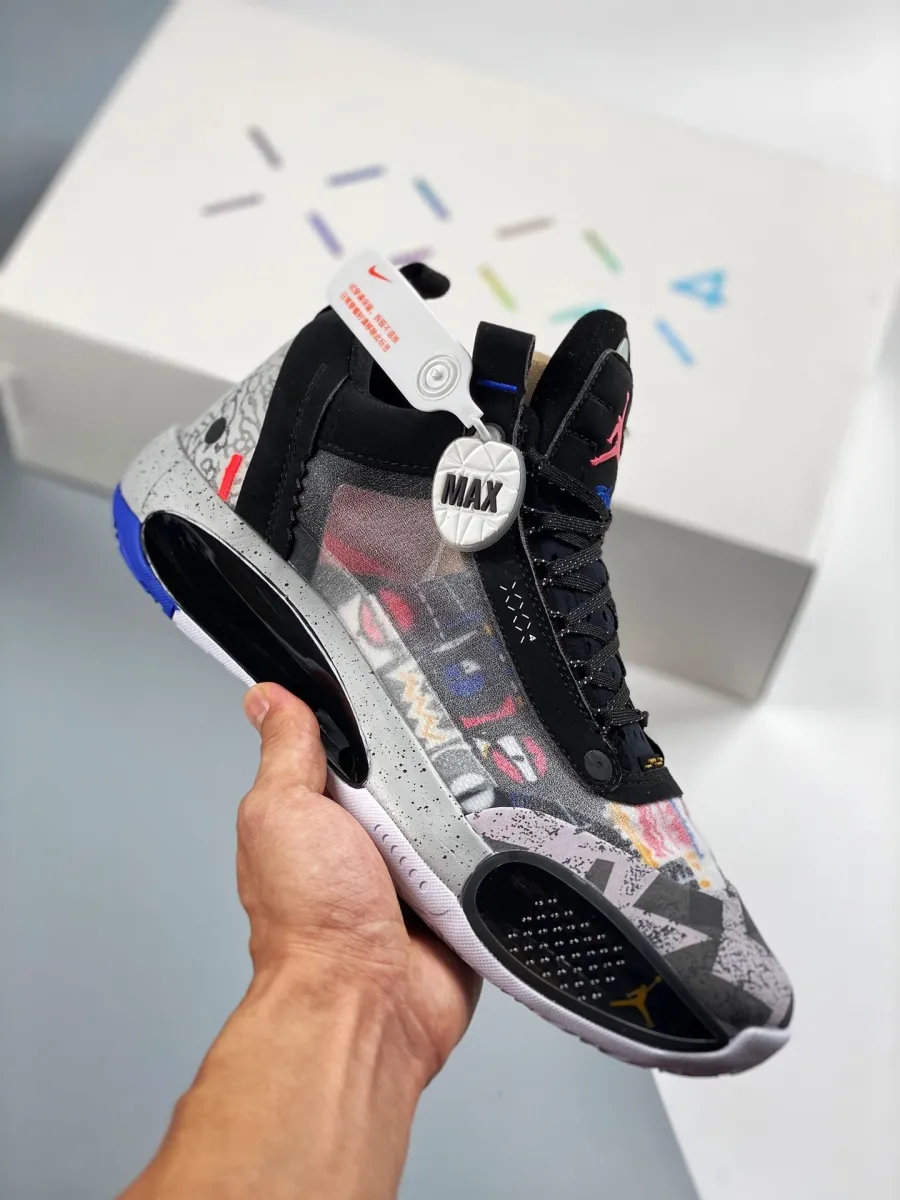 Air Jordan 34 Low 'Print' White Blue Jordan 36 Orange