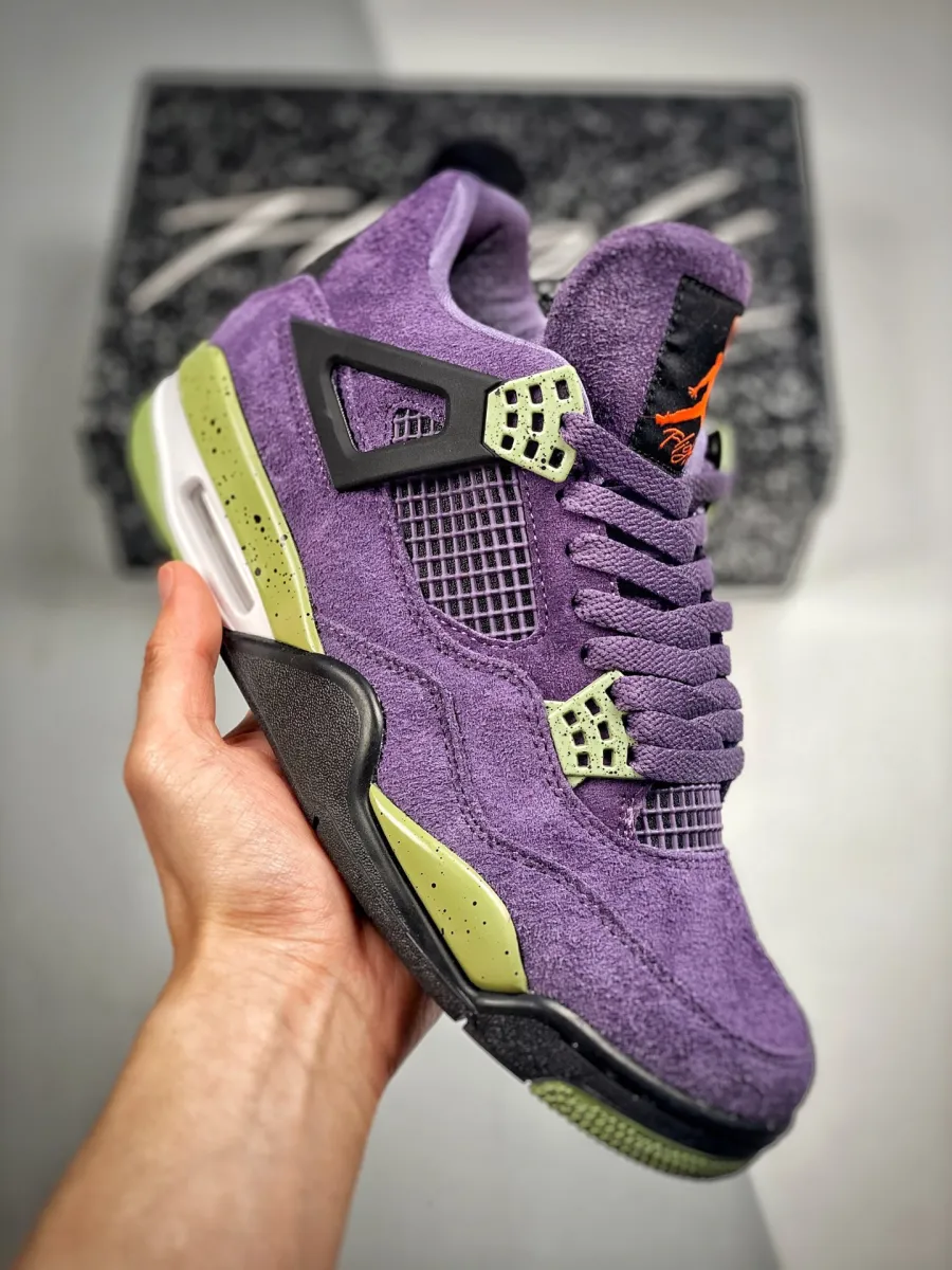 Air Jordan 4 Canyon Purple For Womens AQ9129-500 Crayon Jordan 4