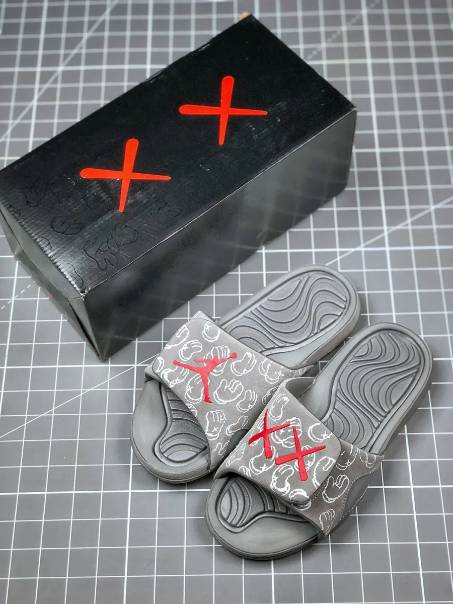 Kaws x Air Jordan 4 Cool Grey Slide Sandals Kaws Slide