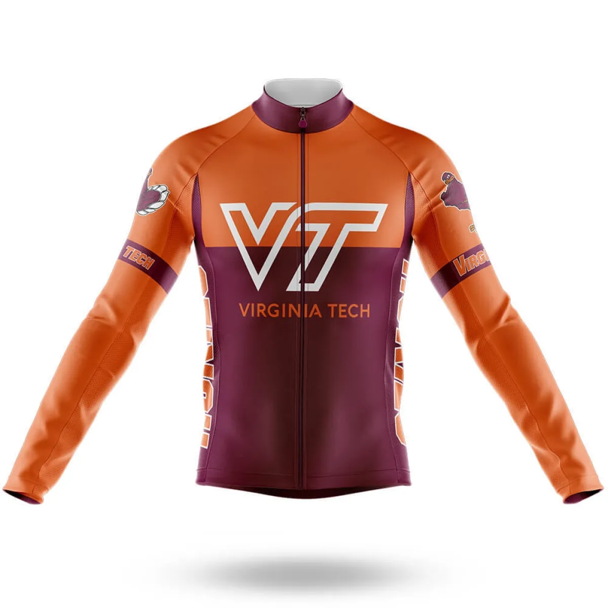 Virginia Tech V2 Long Sleeve Cycling Jersey Only | virginia tech bike jersey