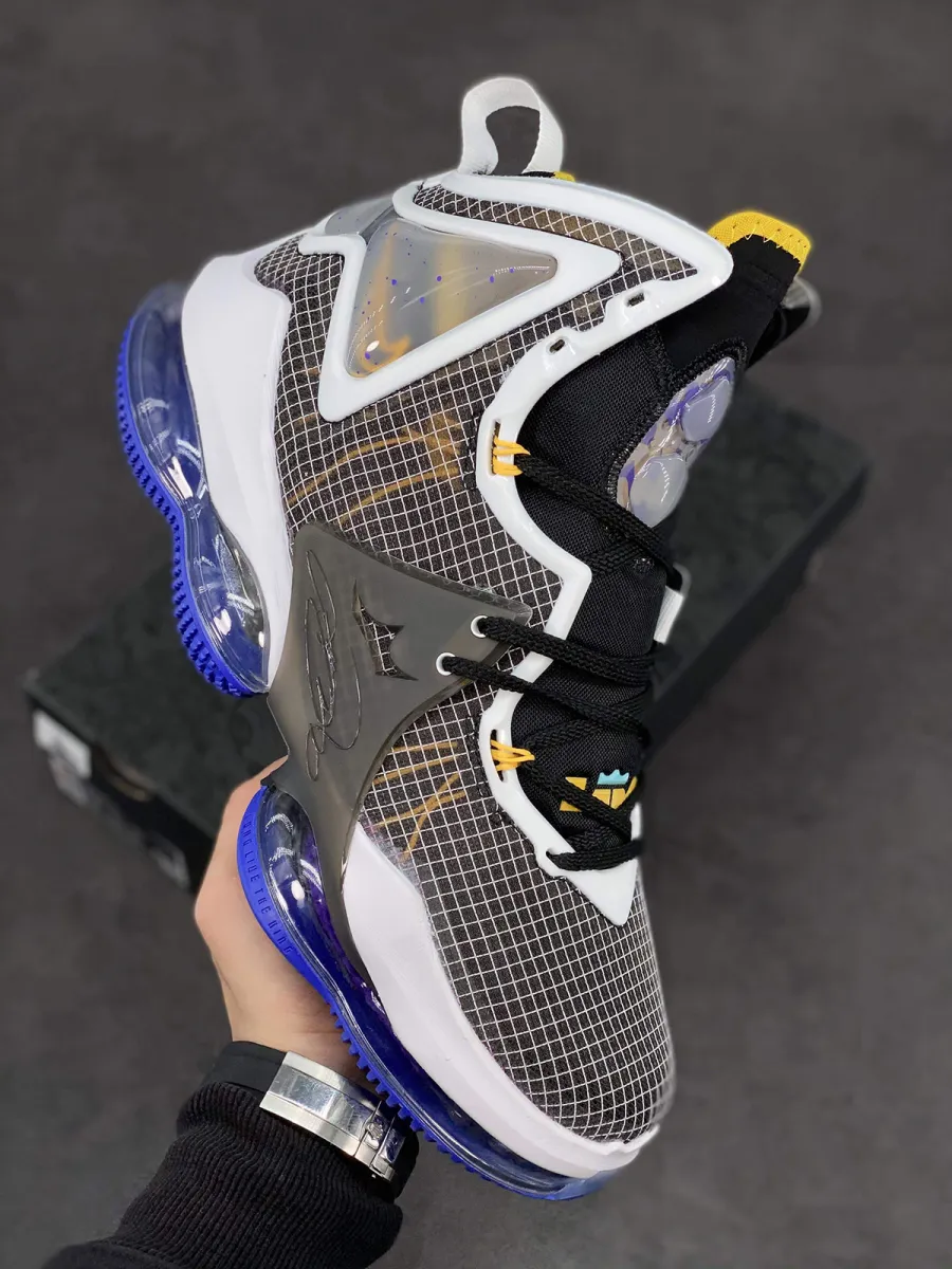 Nike LeBron 19 'Hardwood Classic' Black/White-Yellow / nike lebron 19 hardwood classic