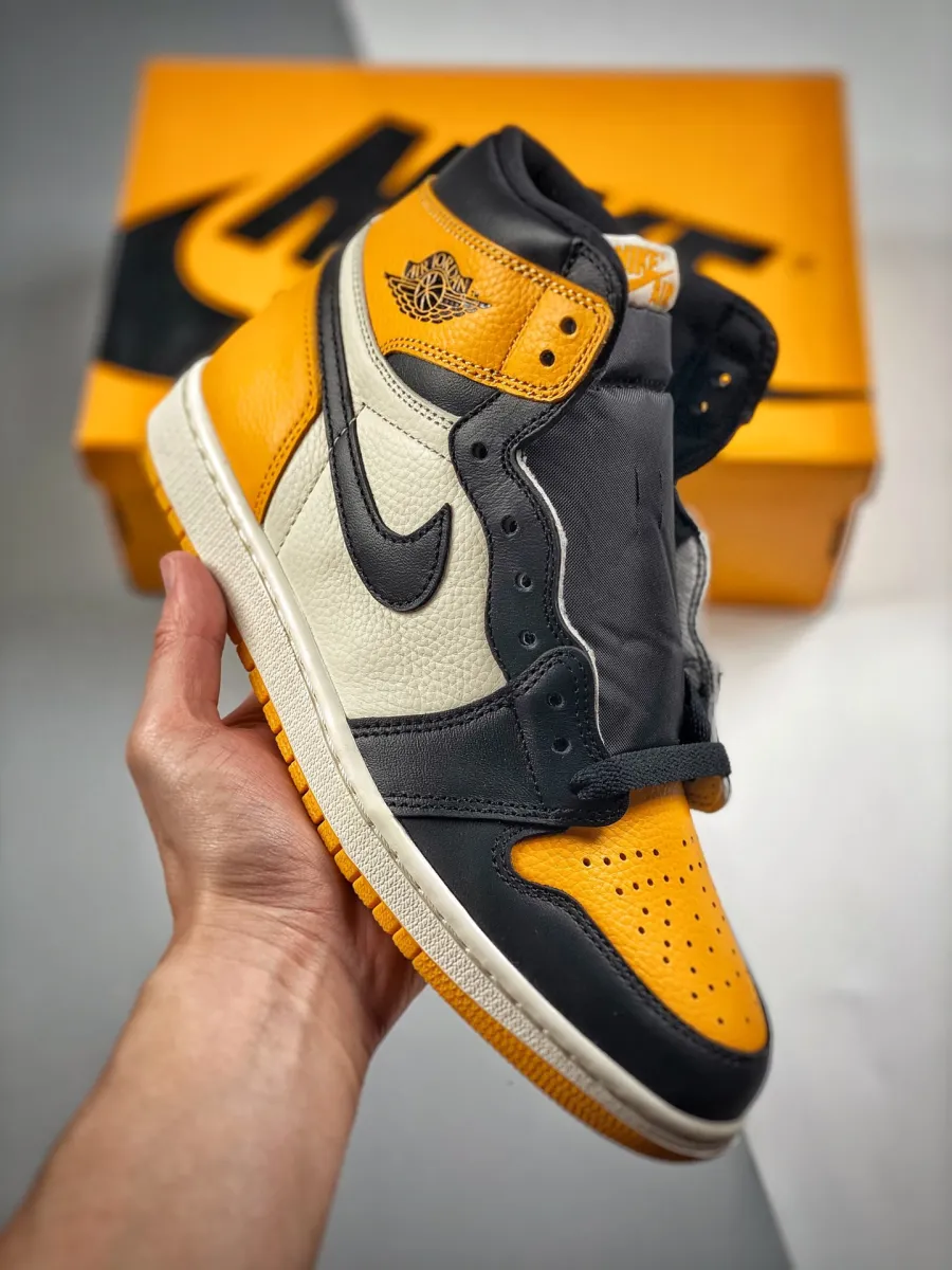 Air Jordan 1 High OG Yellow Toe (W) 555088-711 / aj1 yellow black