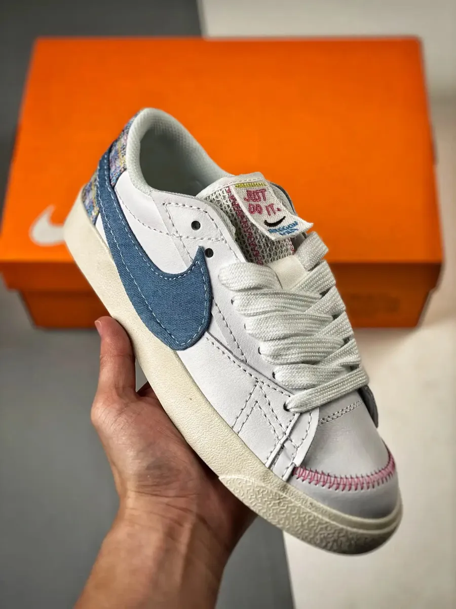 77 Denim Nike Blazer Low Jumbo Denim Swoosh FJ7741-141