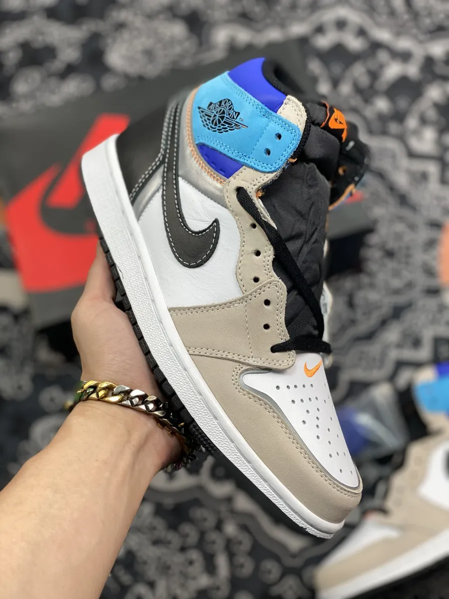 Air Jordan 1 High OG White/Multi-Color-Total Orange Prototype 1s