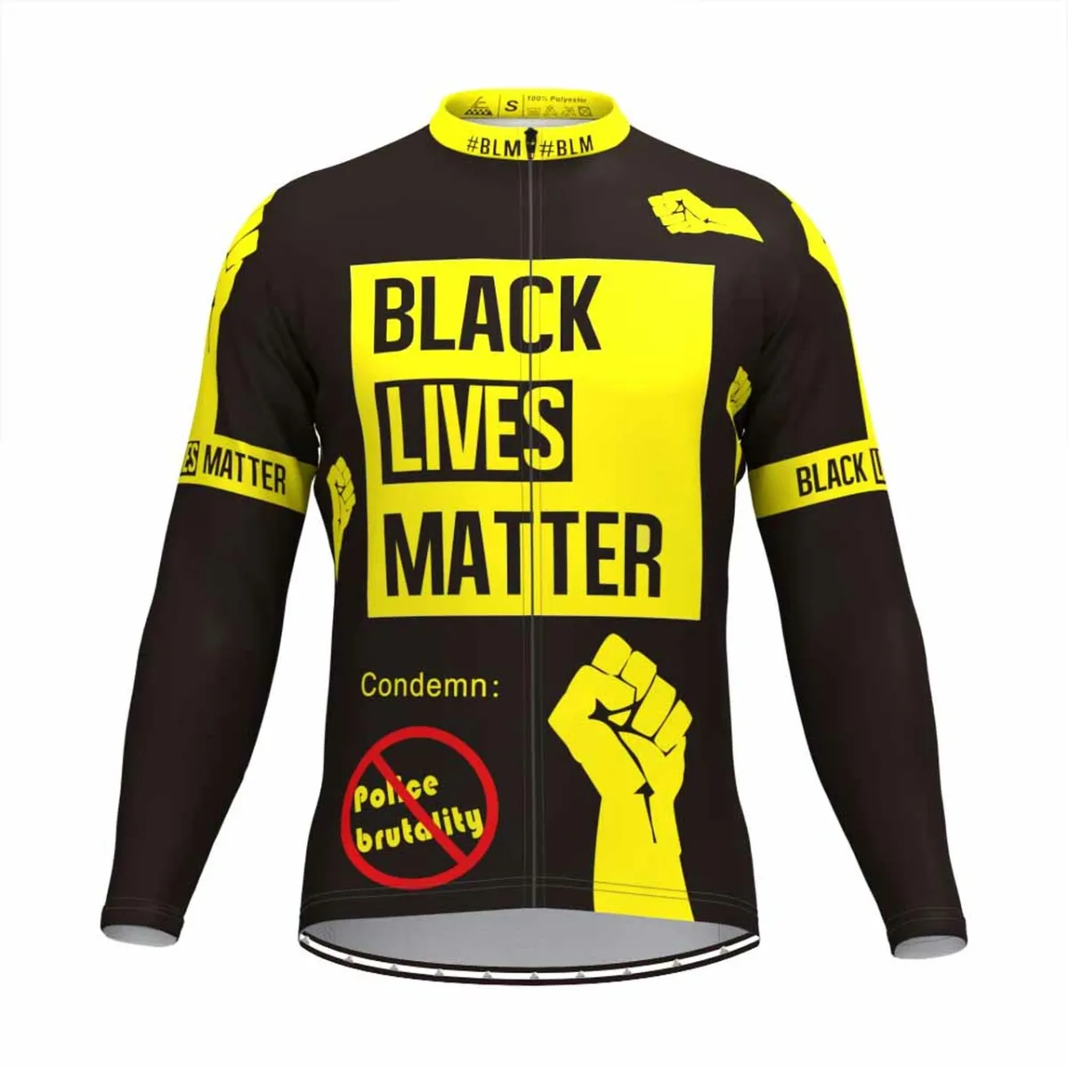 Black Lives Matter Men's Long Sleeve Cycling Jersey Restock
