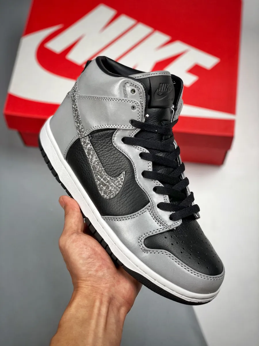 Nike Dunk High PRM SP 'Cocoa Snake' White/Black-Reflective Silver nike high dunk sale