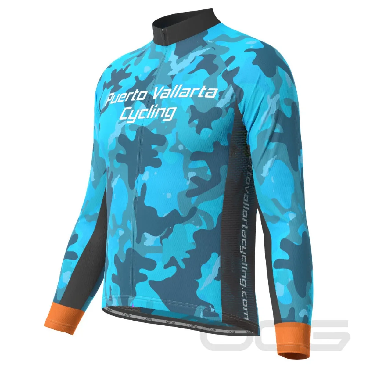 Men's Puerto Vallarta Camo Long Sleeve Cycling Jersey / Camo Cycling Jersey