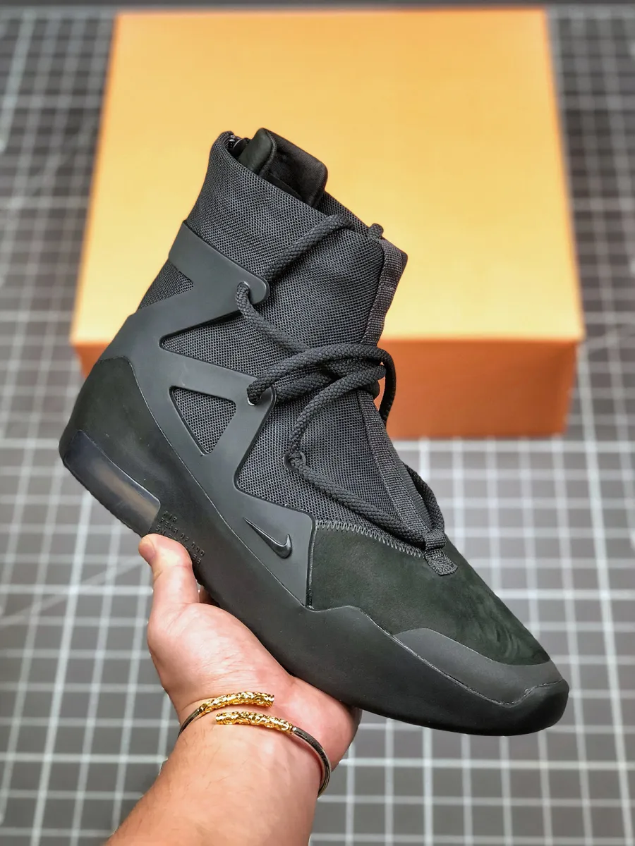 Nike Air Fear Of God 1 Triple Black AR4237-005 Fear Of God Black Shoes