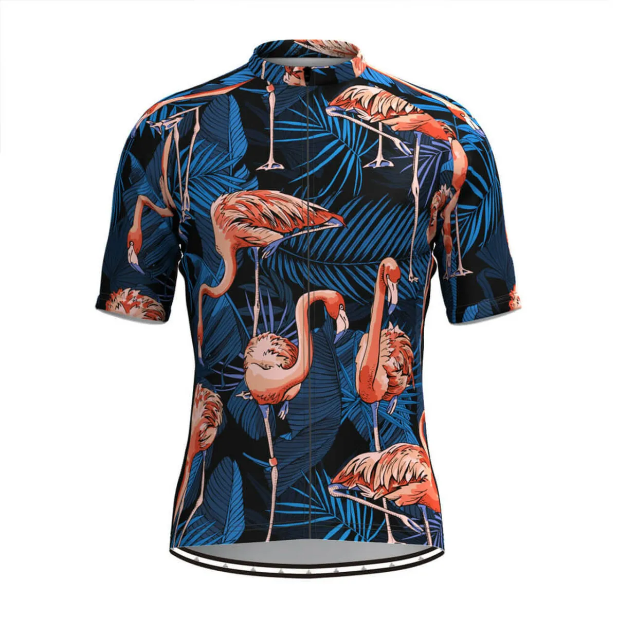 Men's Hawaiian Tropical & Flamingo Print Cycling Jersey