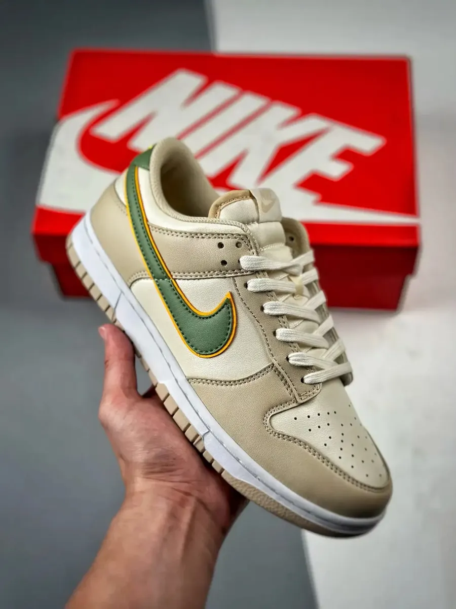 Nike Dunk Low Pale Ivory Oil Green New Arrival, Cream And Green Dunks FQ6869-131