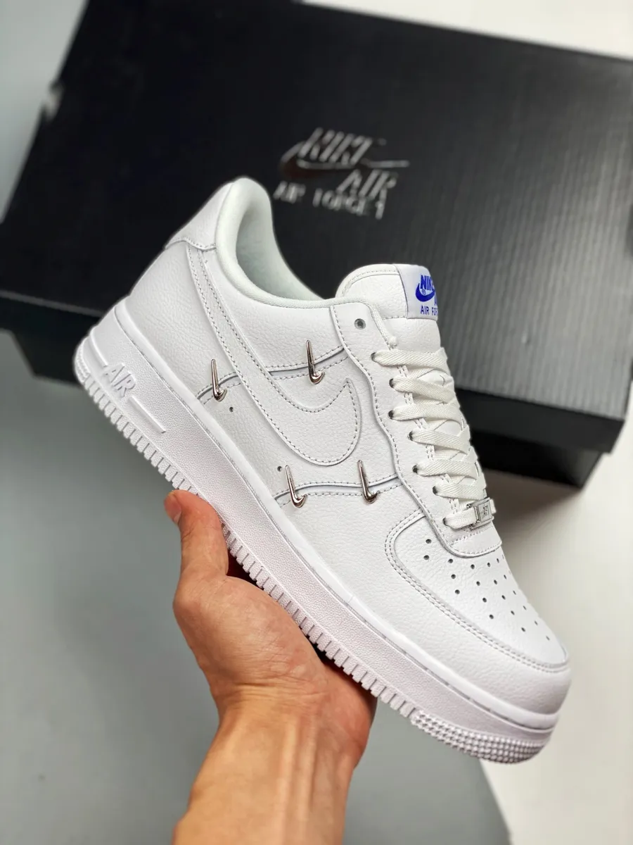Nike Air Force 1 Gold Mini Swoosh White Metallic Gold CT1989-100 Restock