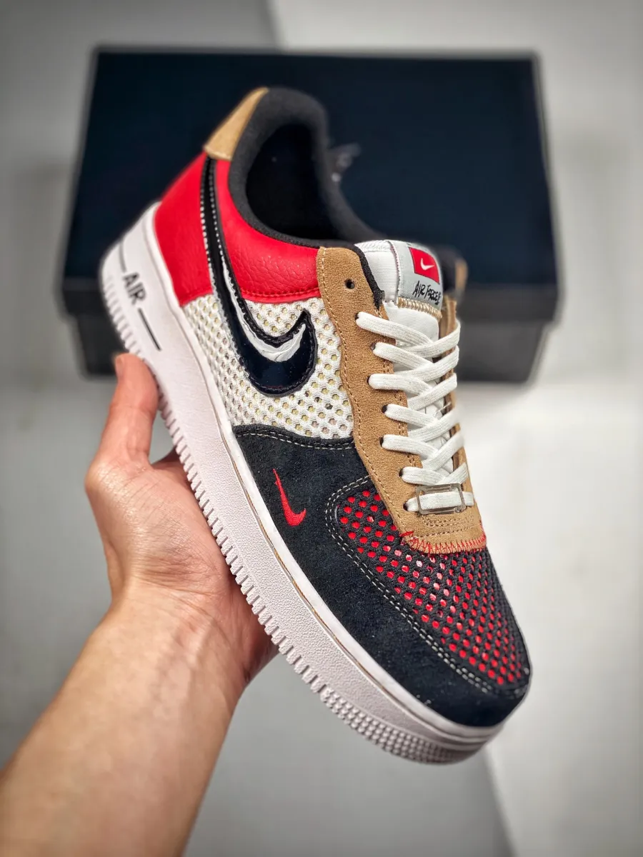 Nike Air Force 1 'Alter And Reveal' White/Gym Red/Hemp/Black / air force red black