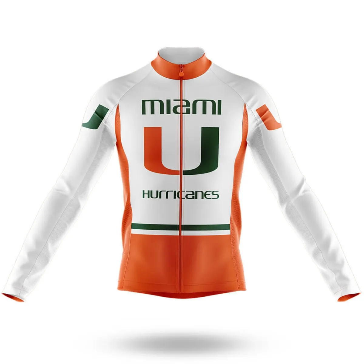 Miami Hurricanes Long Sleeve Cycling Jersey Only Restock