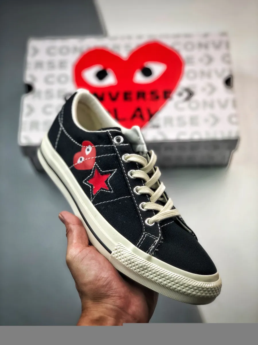Comme des Garcons Play x Converse One Star Low Black A01791C Converse One Star Cdg