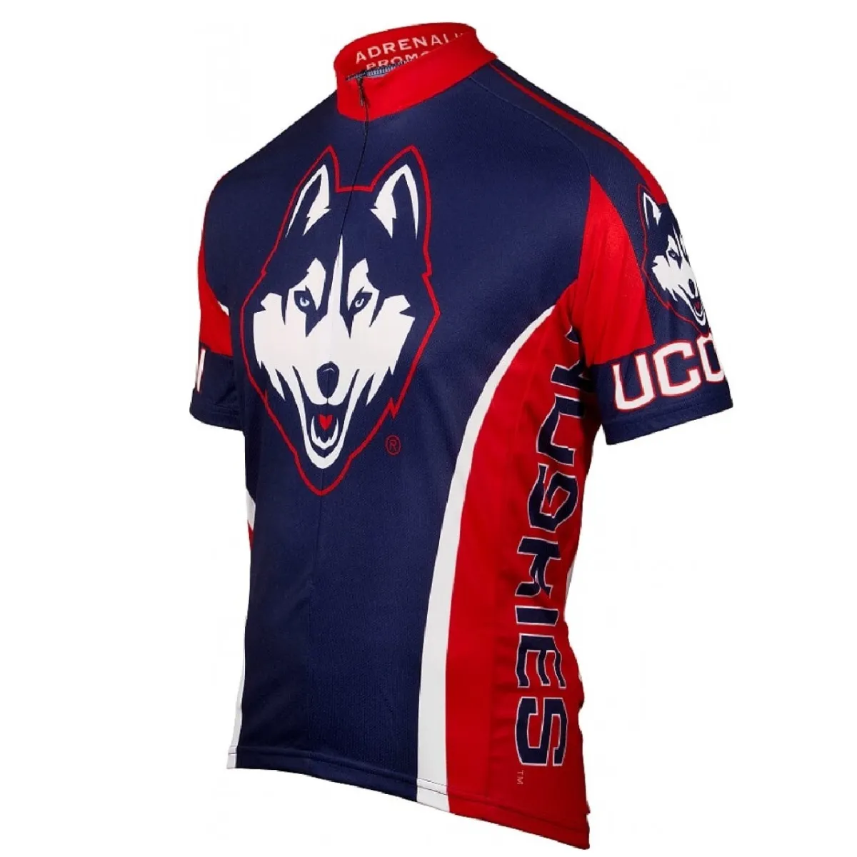 Adrenaline Promo University of Connecticut UCONN 3/4 zip Men's Cycling Jersey / Uconn Jersey UCONN-MED