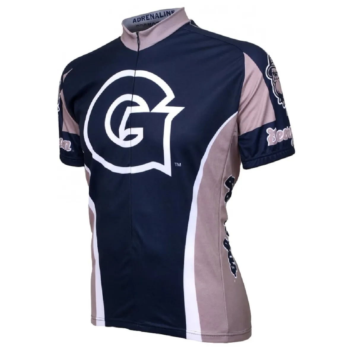 Adrenaline Promo Georgetown University Hoyas 3/4 zip Men's Cycling Jersey #Georgetown Cycling Jersey