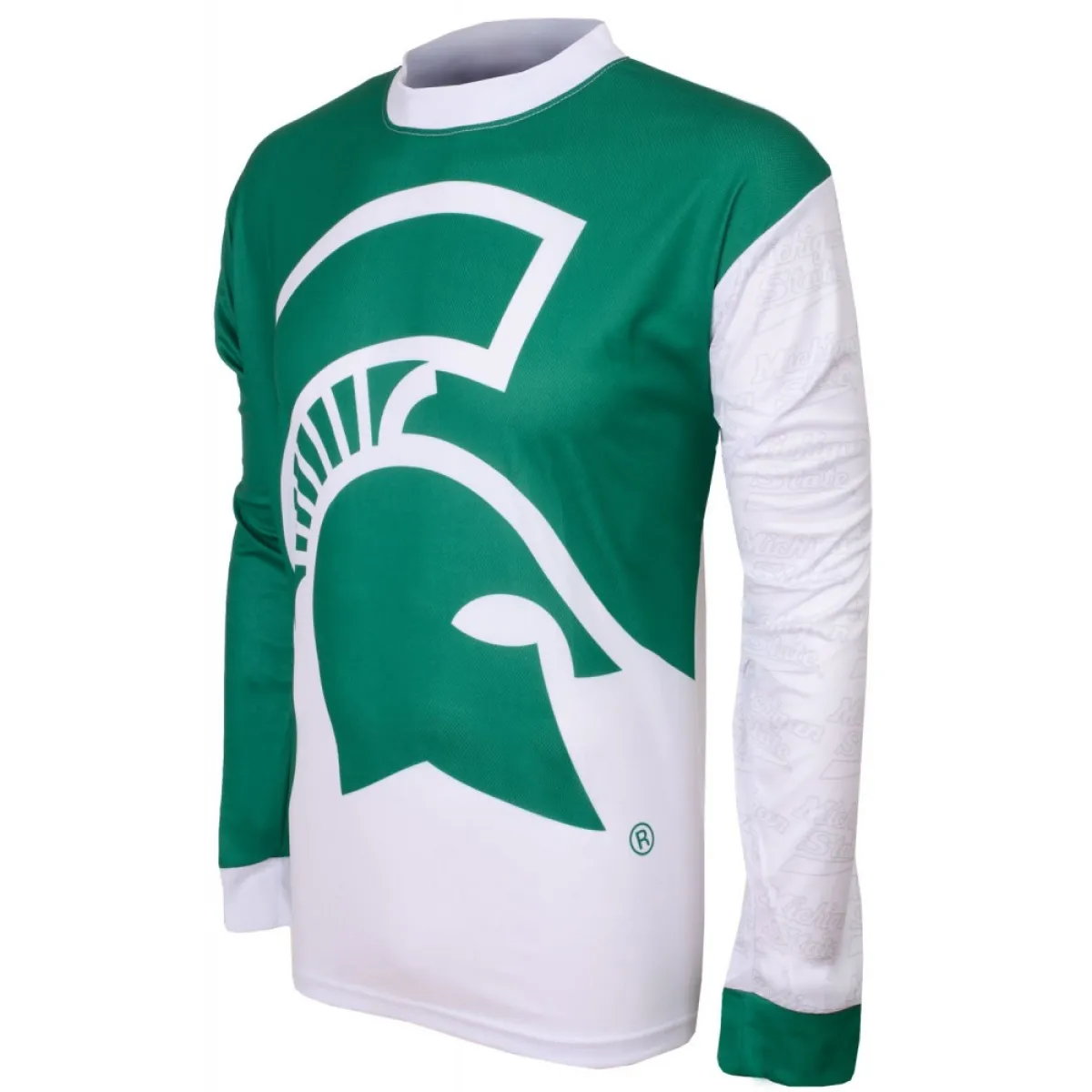 NCAA MSU Michigan State Spartans Mountain Long Sleeve Bike MTB Cycling Jerseys | MSU CYCLING JERSEY Z-1905388