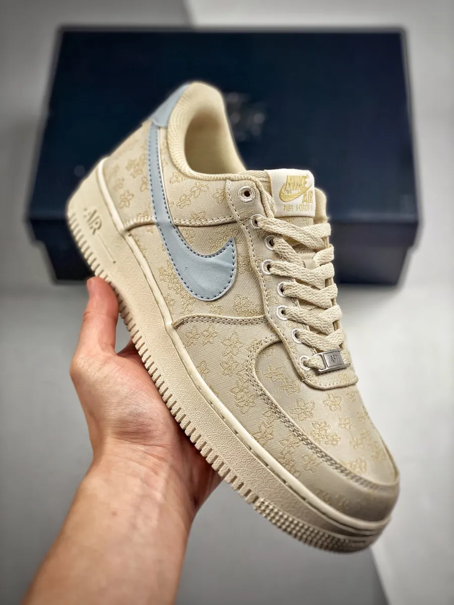 Nike Air Force 1 Low Flower Embroidery Gold DR6402-900 Embroidered Air Force 1