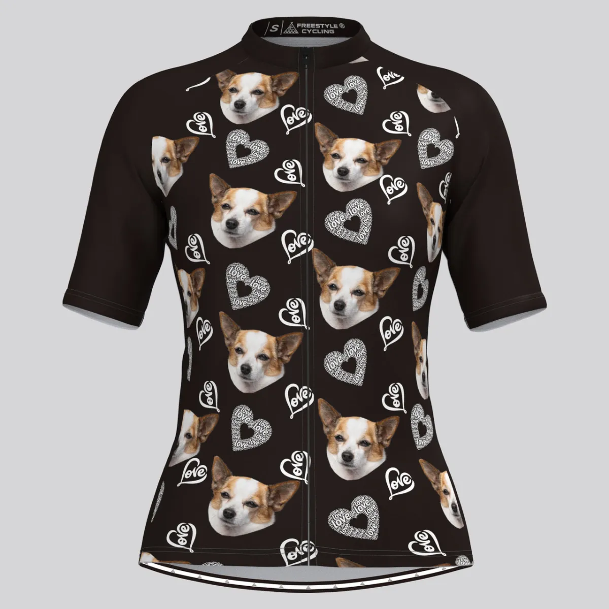 Custom Pup Face V4 Women's Jersey-Black New Releases