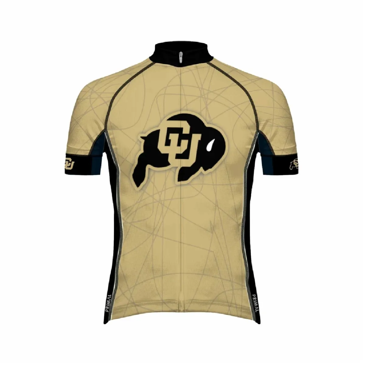 Primal Wear University of Colorado Men's Full Zip Evo 2.0 Slim Fit Racing Cycling Jersey, Evo Colorado