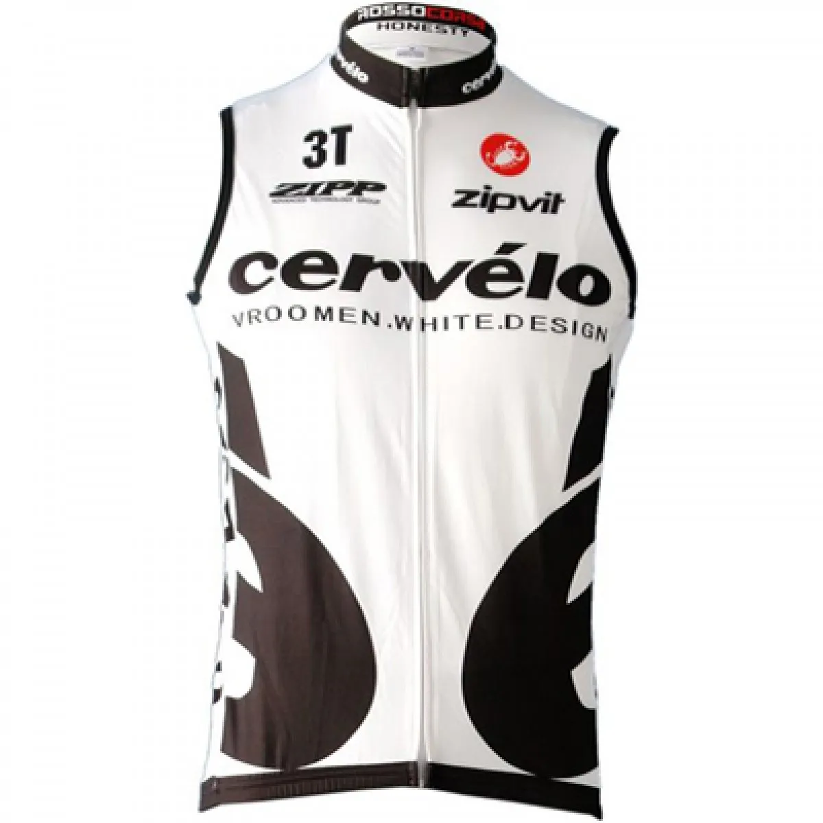 09 CERVELO WHITE WINTER THERMAL FLEECE SLEEVELESS JERSEY Vest