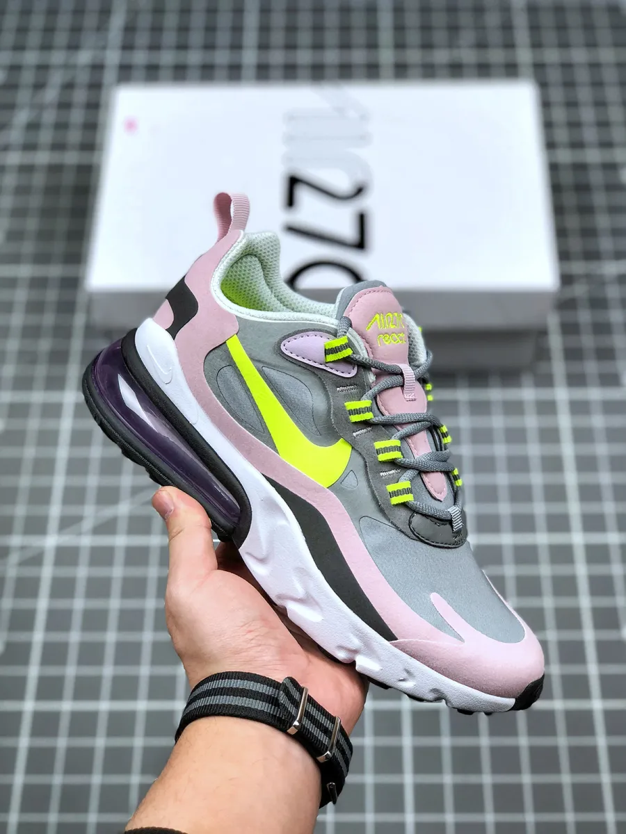 Nike Air Max 270 React GS Particle Grey/Lemon Venom BQ0103-010 Outlet