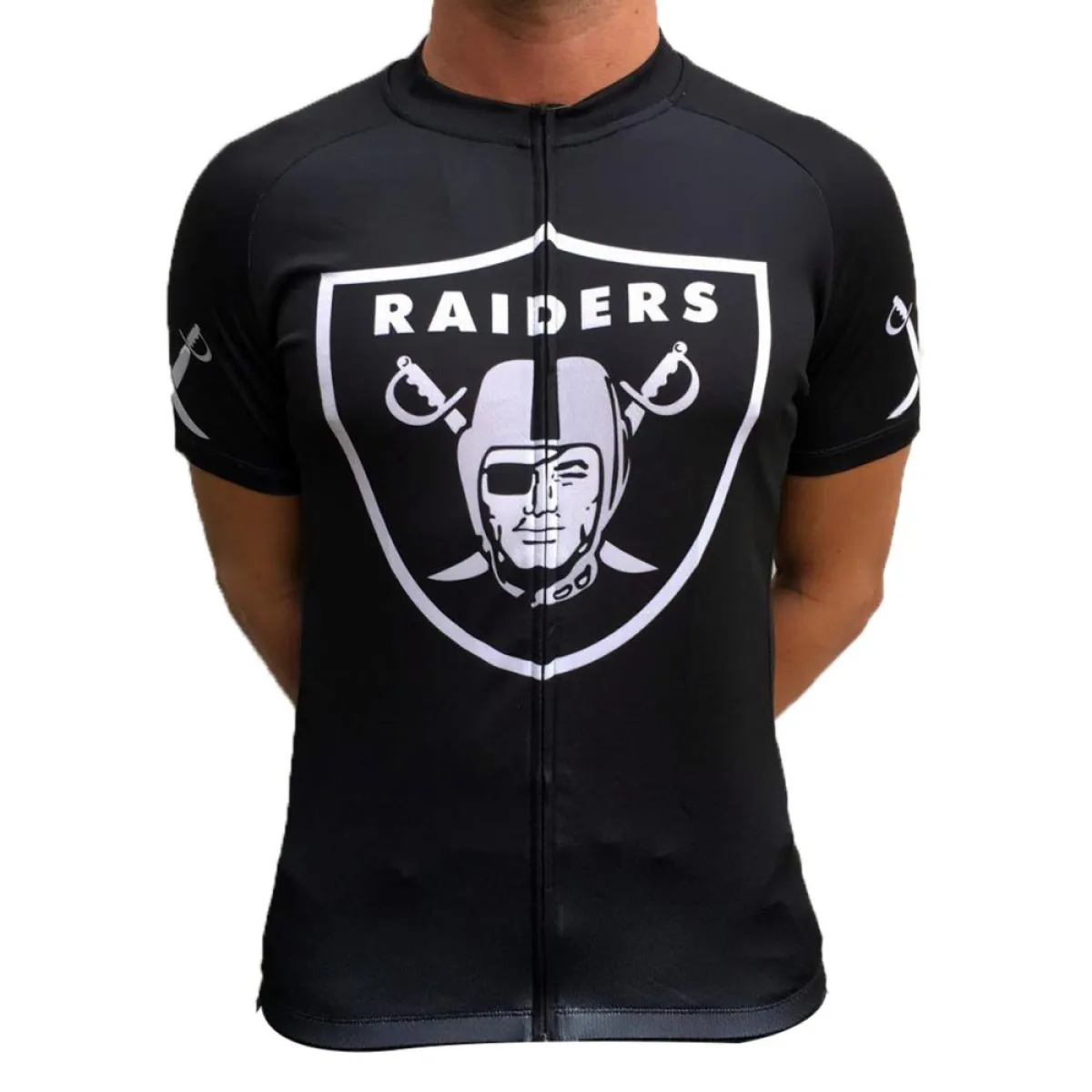 NFL Oakland Raiders Short Sleeve Cycling Jerseys Z-1905752