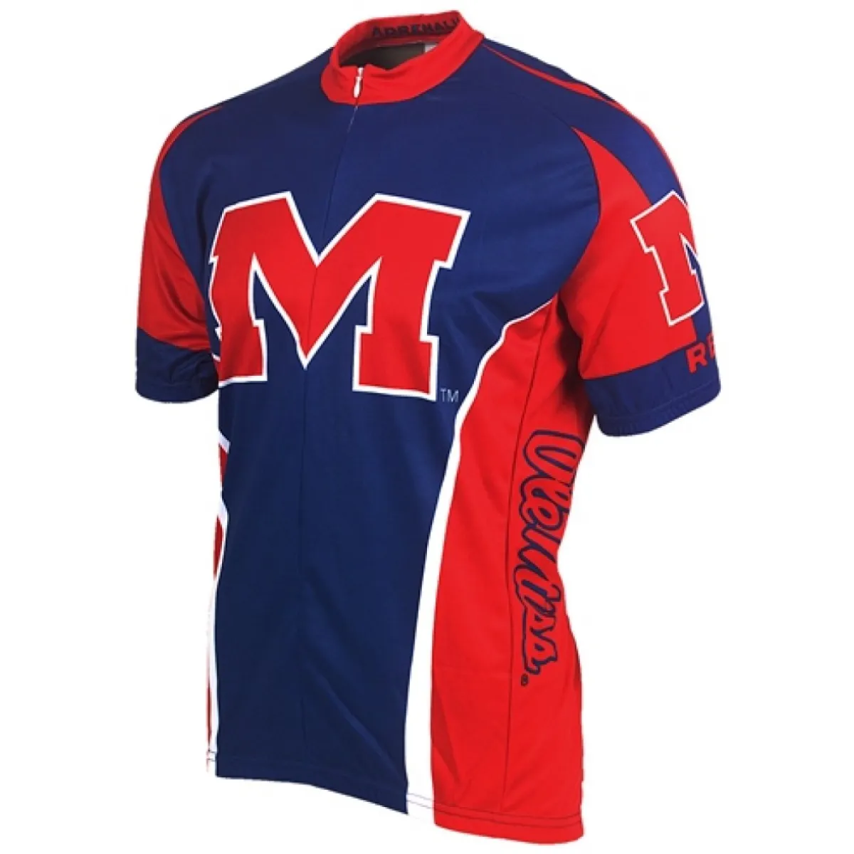 NCAA The University of Mississippi Ole Miss Rebels Short Sleeve Cycling Jerseys Z-1905449