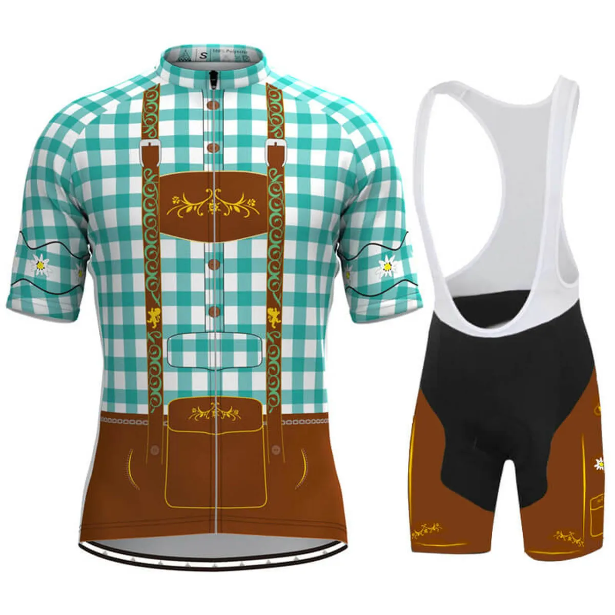 Men's Tirolese Cycling Kit Blue-Green Online
